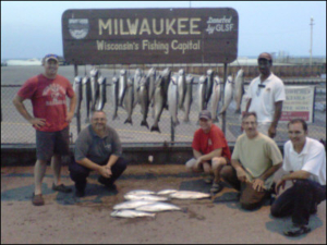 group of 6 with large fish haul