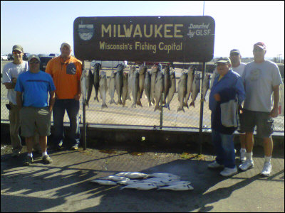 fishing charter group haul